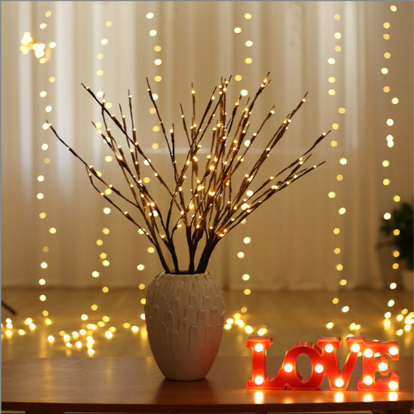 LED Willow Branch Lamp Floral Lights 20 Bulbs Home Christmas Party Garden Decor Christmas Birthday Gift