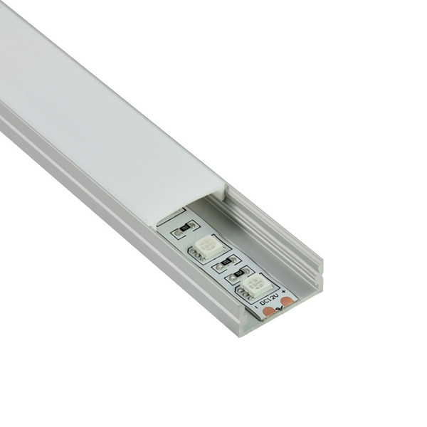 50 X 2M sets/lot Flat led profile aluminium U type led aluminum channel housing for wall recessed lighting