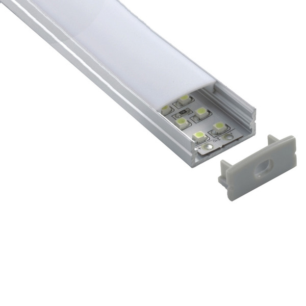 100 X 2M sets/lot Flat aluminum led light profile U type aluminium led housing channel for recessed wall or ceiling lights