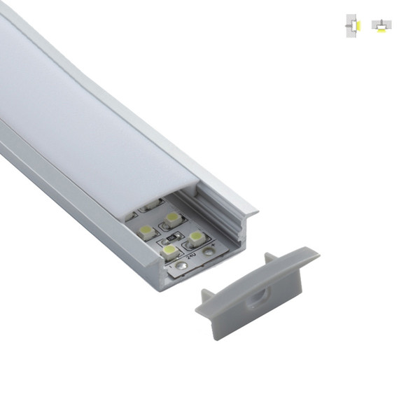 500 X 2M sets/lot Recessed wall led aluminum profile channel T size aluminium led profile housing for wall or ceiling embedded lights