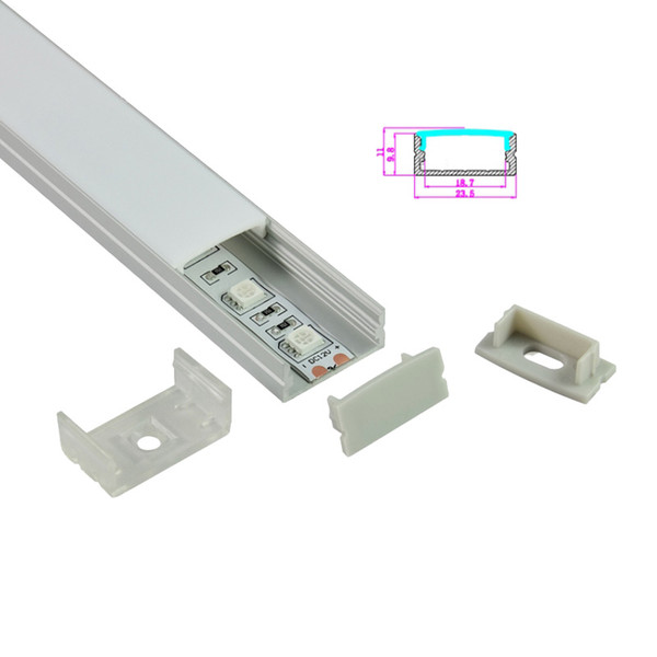 10 X 2M sets/lot U shape aluminum profile for led strip light Rectangle aluminium led channel for recessed wall lamps