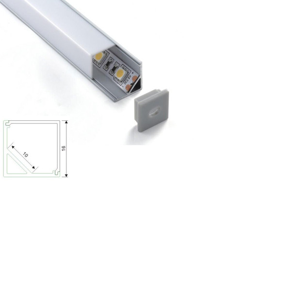 10 X 2M sets/lot 90 degree angle aluminum profile for led light V type aluminium led extrusion for led kitchen light