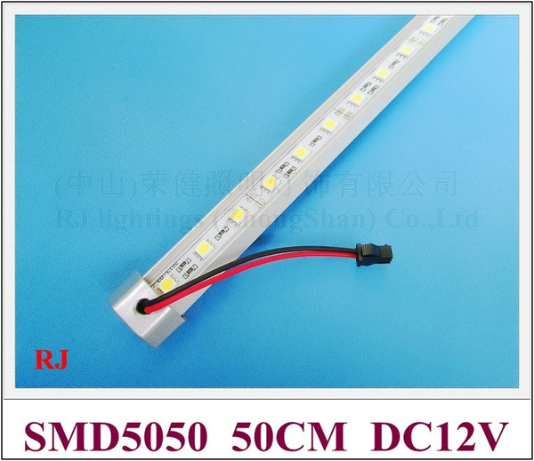 LED rigid strip 50cm aluminum bar 5050 LED hard strip lamp cabinet light V shape DC12V 7W 50cm 30 led