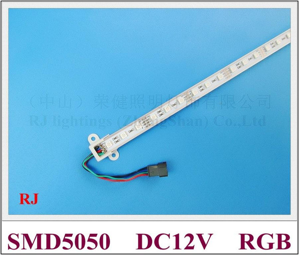 SMD 5050 RGB LED rigid strip 5050 RGB LED light bar counter cabinet light lamp 60 led 100cm DC12V Fedex free shipping