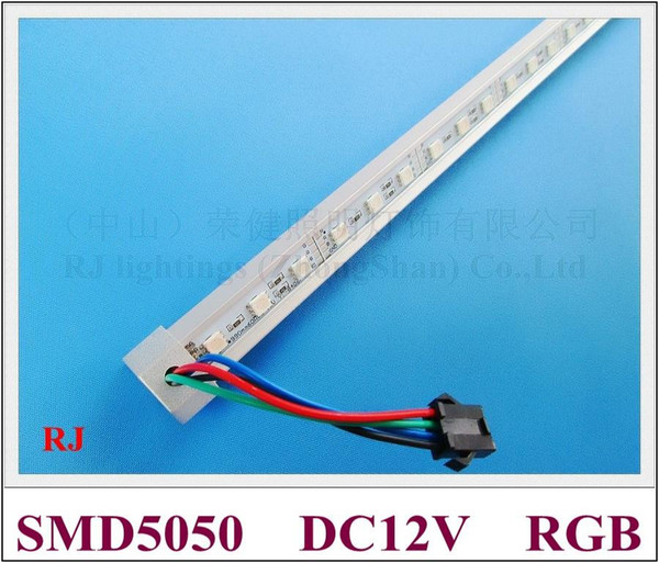 SMD 5050 RGB LED rigid strip RGB LED light bar cabinet light counter jewelry light 100cm 60 led 100cm free shipping