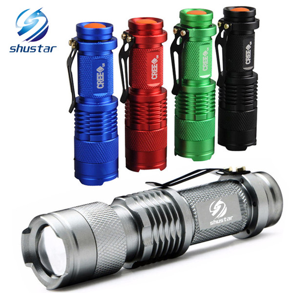 Colourful Waterproof LED Flashlight High Power 2000LM Mini Spot Lamp 3 Models Zoomable Camping Equipment Torch Flash Light