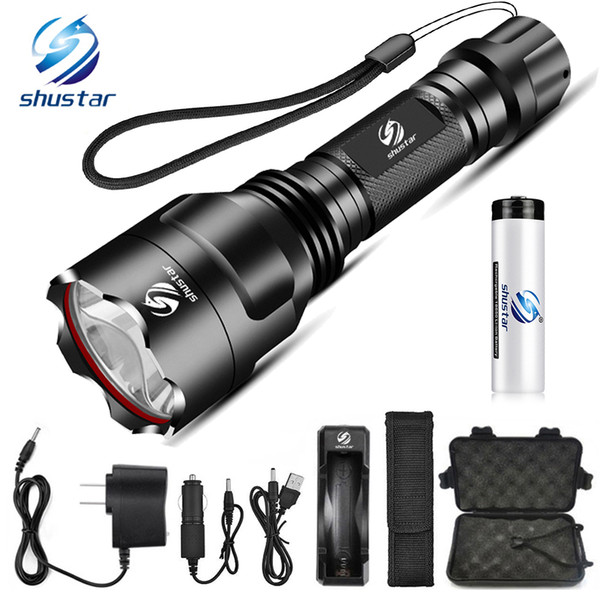 Super bright LED Flashlight 5 lighting modes Led Torch for Night Riding Camping Hiking Hunting & Indoor Activities Use 18650