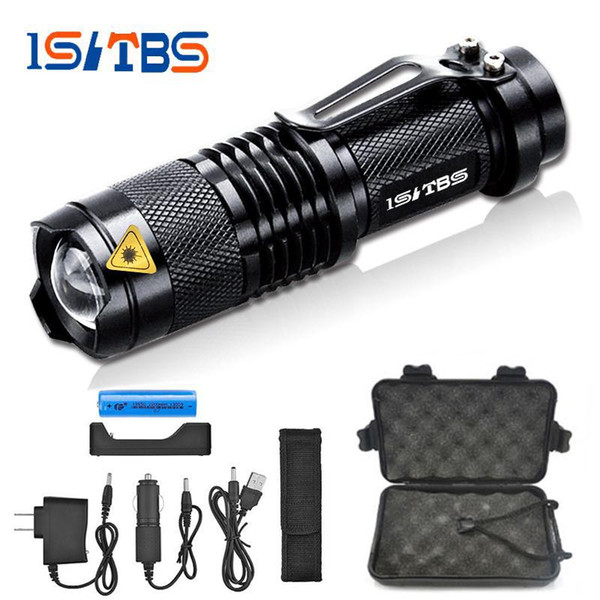 Mini Zoom cree XML L2 T6 Flashlight Led Torch 5 mode 3800 Lumens waterproof 18650 Rechargeable battery