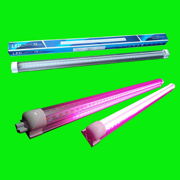 600mm 1200mm 1500mm T8 Led Tube Grow Light 18W 26W 36W 2ft 4ft 5ft Red&Blue Led Lamps For Plants Fruits Vegetable Flowers