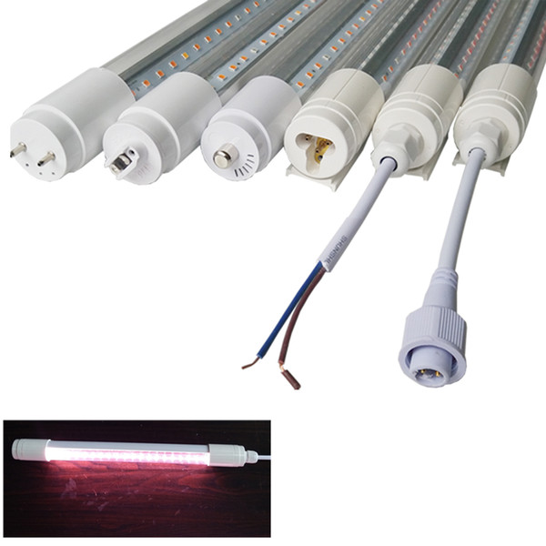 IP65 LED Vegatable Grow Light T8 Integrated Lamp for Wet Location 2ft 3ft 4ft 5ft Plant PC Tube Full Spectrum with 500mm Cable