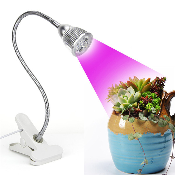 5W LED Clip Desk Grow Lamp LED Growing Lights with 360 Degree Flexible Gooseneck for Office Home Indoor Garden Greenhouse Plant