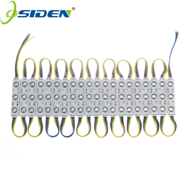 OSIDEN 100PCS 5050 RGB 3leds injection led module RGB 12VDC 0.75W RGB injection led module 100pcs/lot 2 years warranty