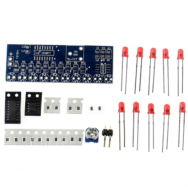 Smart Electronics Integrated NE555+CD4017 Light Water Flowing Light LED Module DIY Kit