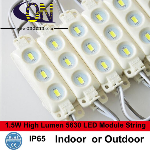 New Arrival Injection ABS Plastic 5630 SMD Led Modules 3Leds/1.5W High Lumen Led Backlights String White/Warm White Waterproof