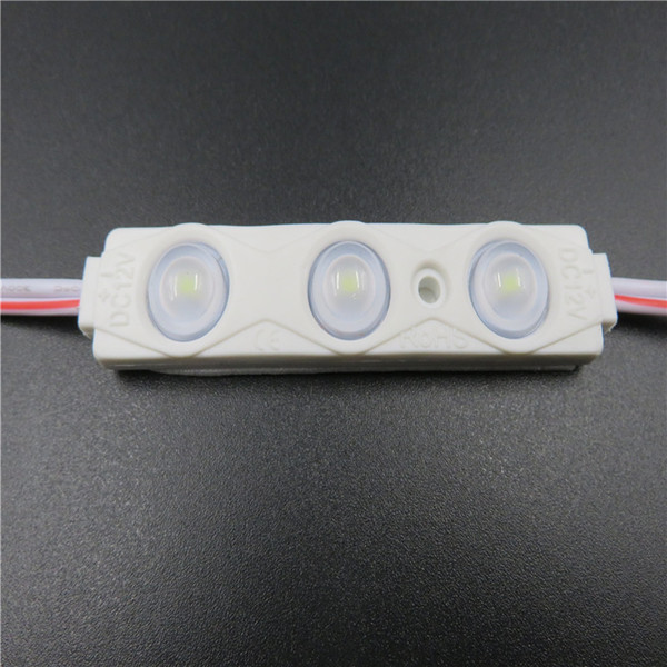 IP66 injection LED Module 2835 1.5W 3Leds Sign Backlights Waterproof white 12V 60lm each advertising light