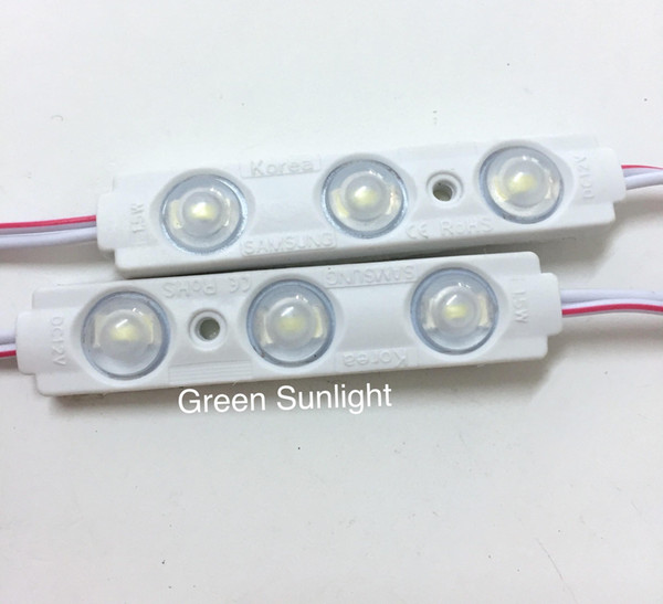 new injection led module smd 5730 with lens 120lm 1.5W 12V wateproof iP67 3 years warranty