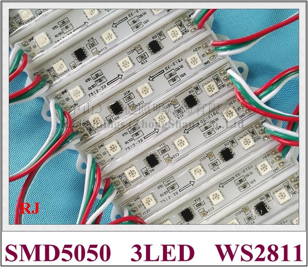 WS2811 RGB LED module SMD 5050 LED backlight back light for sign SMD5050 DC12V 3 led 0.72W WS 2811 IP66 waterproof magic