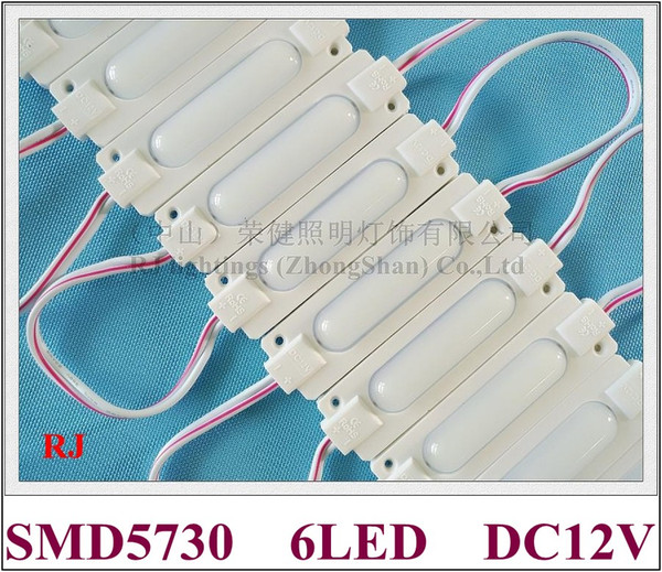 injection LED module light with lens wide lighting angle waterproof LED back light backlight DC12V 1.6W SMD5730 6led IP65 CE