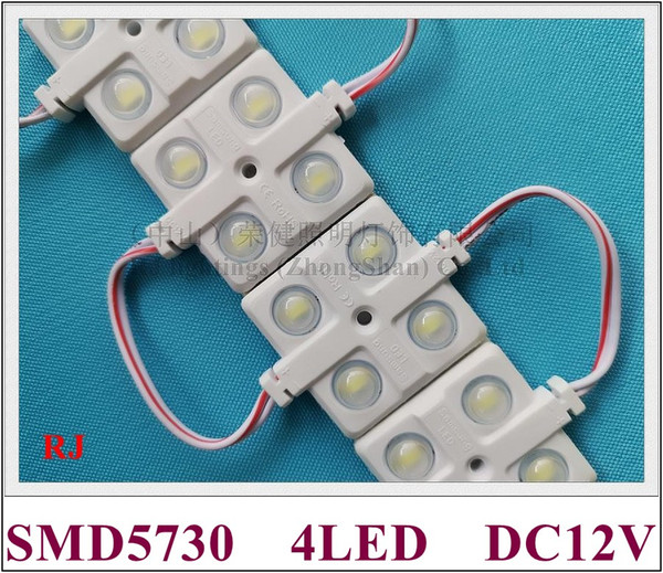 ABS injection LED module with lens wide light angle waterproof LED back light backlight DC12V 2W SMD5730 4led IP65