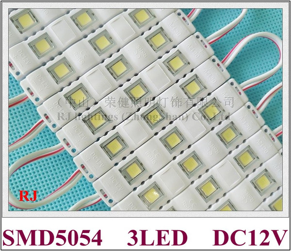 brighter than 5050 5730 new design injection with lens SMD 5054 LED module light for sign letters DC12V 3led waterproof 78*12