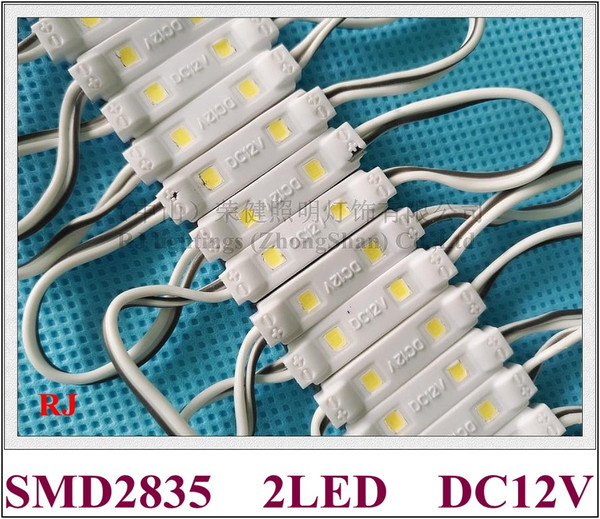 injection LED module waterproof LED light module for mini letters SMD2835 DC12V 2led 0.6W IP65 28mm(L)*6mm(W)*5mm(H)