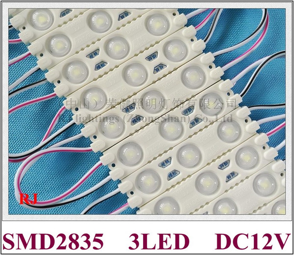 injection LED module pixel light module DC12V 1.2W SMD2835 60mm*13mm aluminum PCB high bright 3 year warranty for US Asia Russia