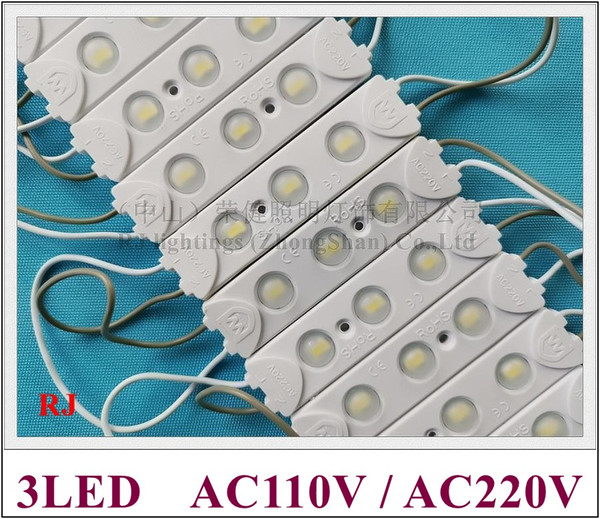 AC 220V input injection with lens LED module light waterproof LED back light module 220V 1.5W SMD 5730 3led 85mm*20mm*5mm CE