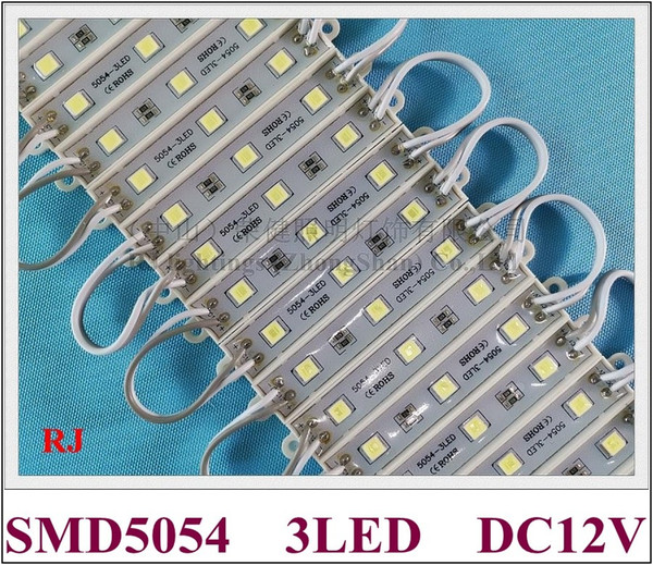 LED module RONGJIAN(RJ) SMD 5054 LED module light for sign and letters DC12V 3led brighter than 5050 and 5730 for US and Asia