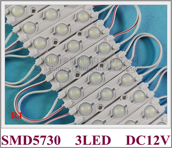 led module 2018 new style with lens injection LED light module for sign DC12V SMD 5730 65mm*15mm 2 year warranty aluminum PCB