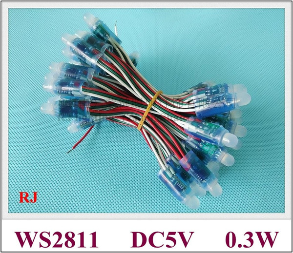 waterproof IP67 WS 2811 digital magic LED pixel light module LED exposed light string LED pixel light DC5V 0.3W WS2811