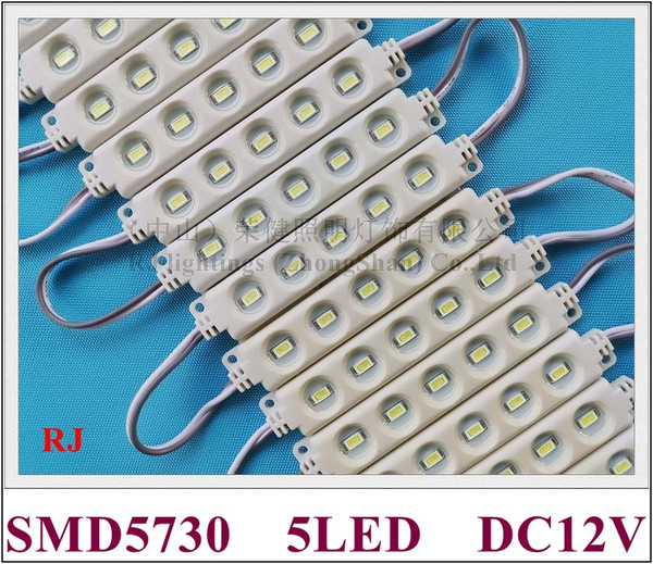 ABS injection expocy waterproof LED module light SMD 5730 LED light module back light DC12V 1.5W 5 led 95mm*18mm*6mm CE