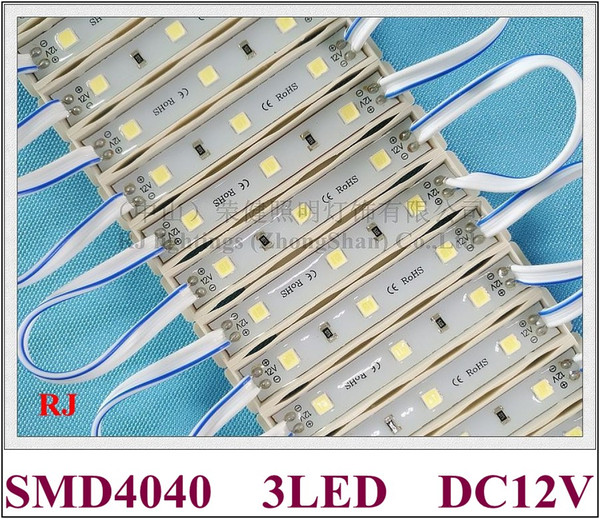 LED module RONGJIAN(RJ) SMD 4040 LED module light DC12V SMD4040 3 led 64mm*9mm 3M tape or glue install for US and Asia