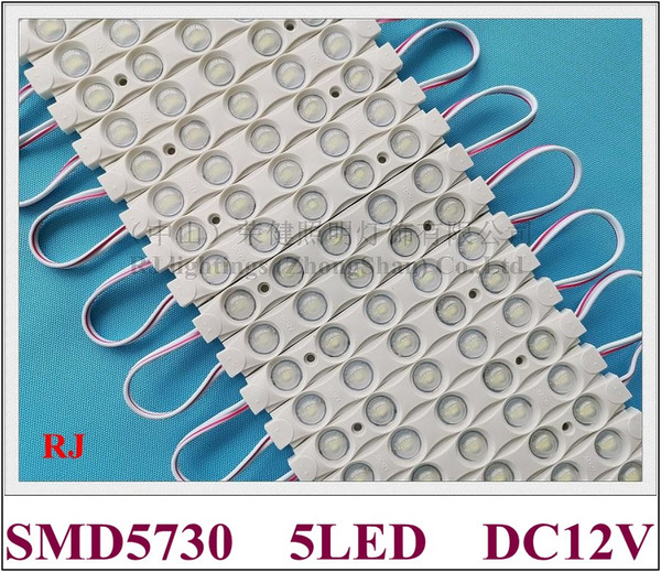 SMD 5730 injection 5 LED module light SMD5730 LED light module back light DC12V 1.5W 120mm*15mm*8mm CE ROHS