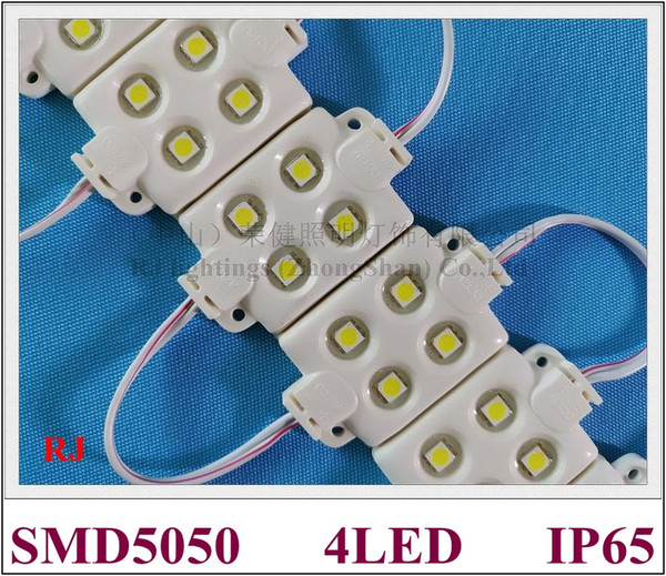 super quality high bright injection LED module waterproof SMD 5050 LED advertising light module DC12V 0.96W 4 led IP66