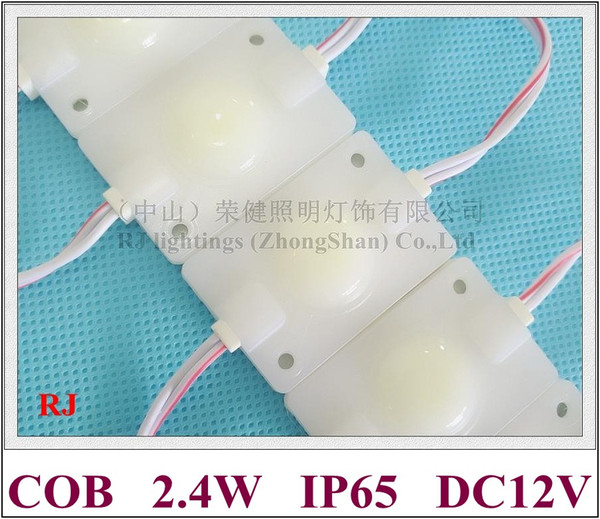 injection LED module light round style with wide angle lens aluminum PCB board DC12V 2.4W COB 9 chips IP65 45mm*30mm*08mm