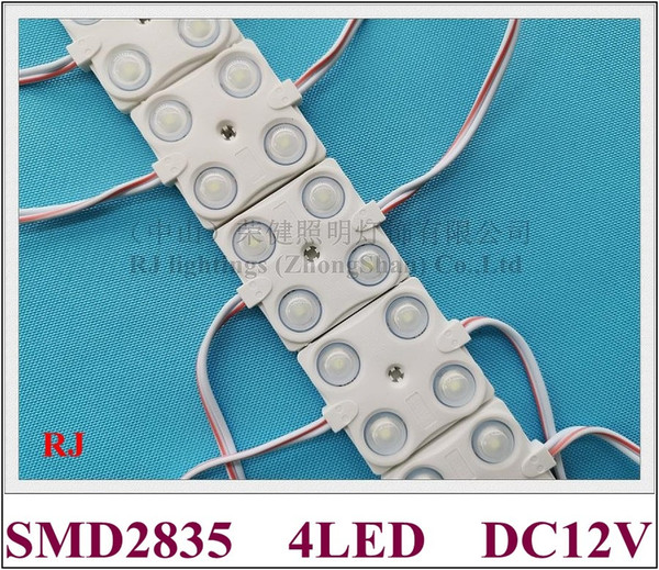 injection LED module SMD 2835 LED light module for sign DC12V 4 led 2W IP65 37mm*37mm aluminum PCB for US Asia Russia only