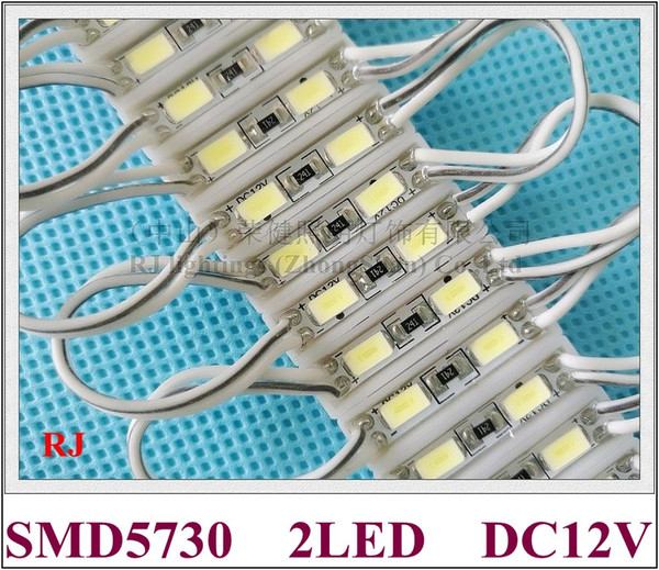 26mm*07mm 2 led SMD 5730 LED module light lamp LED back light for mini sign and letters DC12V 2led IP65