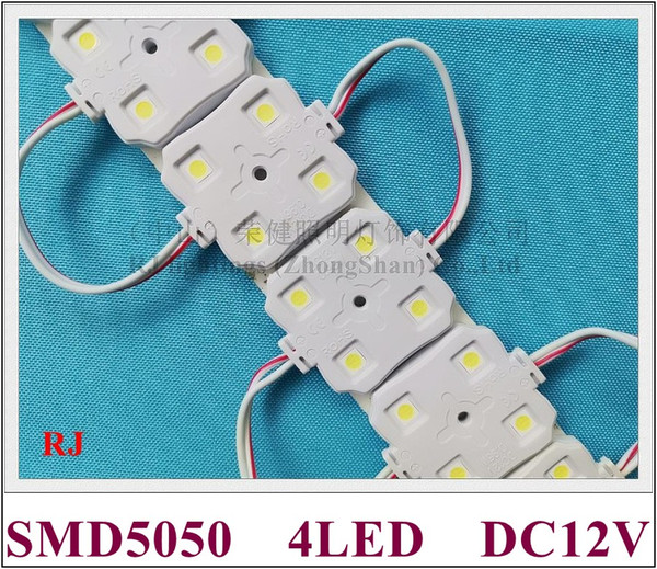 SMD5050 New arrival New design injection LED module waterproof 5050 LED module DC12V 0.96W 4led IP66 37mm*37mm*6mm CE ROHS