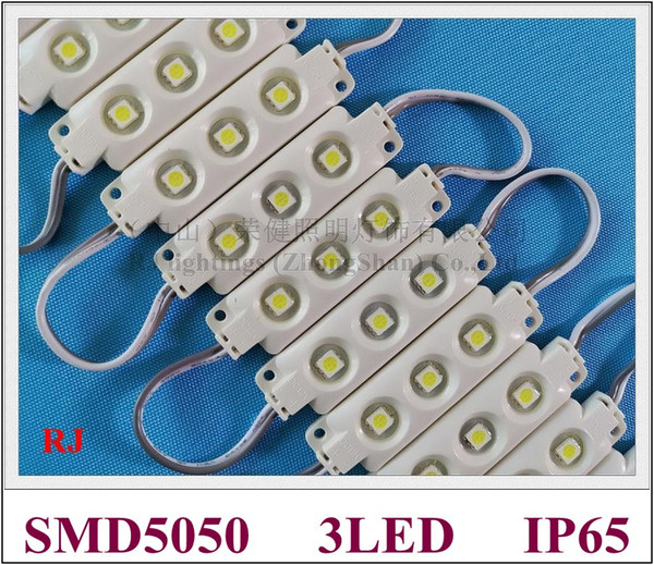 high quality injection epoxy waterproof LED module LED back light module backlight SMD 5050 DC12V 0.72W 3 led IP66 ABS CE