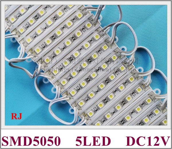 waterproof LED module LED advertising light module for sign letter SMD5050 5led 0.24W/led 1.2W DC12V IP65 70lm free shipping