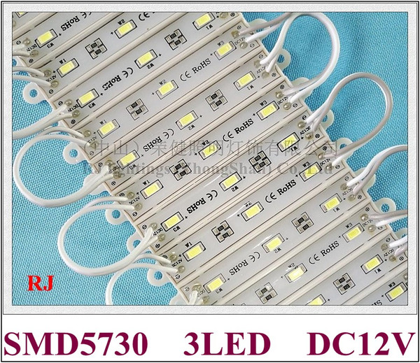 LED light module SMD 5730 LED module back light advertising light modules for sign DC12V 3 led IP65 CE 75mm*12mm