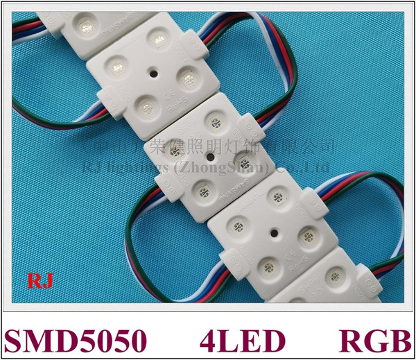 SMD 5050 RGB LED light module injection LED module DC12V 36mm*36mm*6mm SMD5050 4 LED 0.96W 80lm RGB CE ROHS