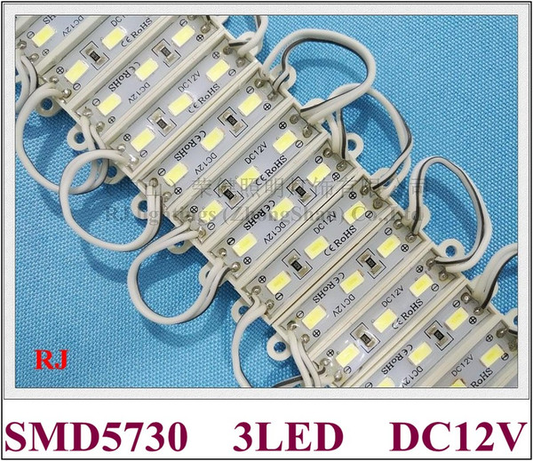 36mm*09mm SMD 5730 LED module 3 led advertising light module for sign letters DC12V 3led 0.9W 100lm waterproof high bright CE