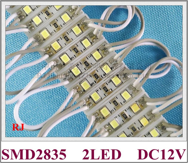 RONGJIAN(RJ) 26mm*7mm*4mm SMD 2835 LED module light lamp LED back light DC12V 2led 0.4W IP65 for US and Asia countries