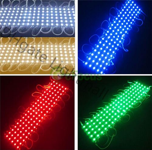 1000 pcs IP65 Led Modules DC 12V SMD 3 Leds Sign SMD 5050 LED Modules Waterproof Led Backlights For Channel Letters Warm/Cool White Red Blue