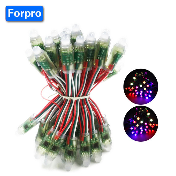 1000pcs DC5V 2811 12mm Diffused Digital ws2811 independently addressable RGB LED Pixel String IP68 waterproof modules 3inch(7.6cm)spacing