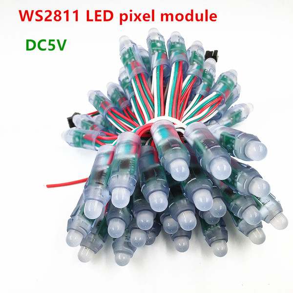 500 pcs LED Pixel Module WS2811 IC RGB 12mm DC 5V String IP67 waterproof DC5V input Digital Full Color LED Pixel Light