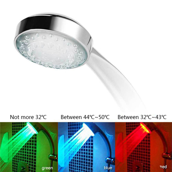 7 Color Changing Colorful LED Shower head LED Water Shower Head Light Glow LED Faucet Light