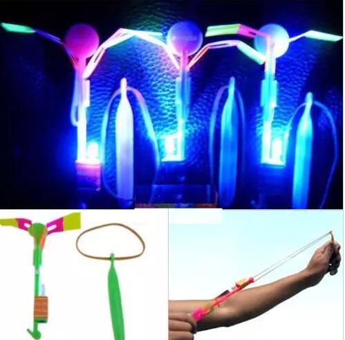 LED Arrow Helicopter Flying Helicopter Umbrella parachute Kids Toys Space UFO LED Light Christmas Kids' Gift Novelty Children Flying Toys