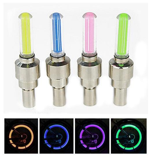 500pcs Firefly Spoke LED Wheel Valve Stem Cap Tire Motion Neon Light Lamp For Bike Bicycle Car Motorcycle